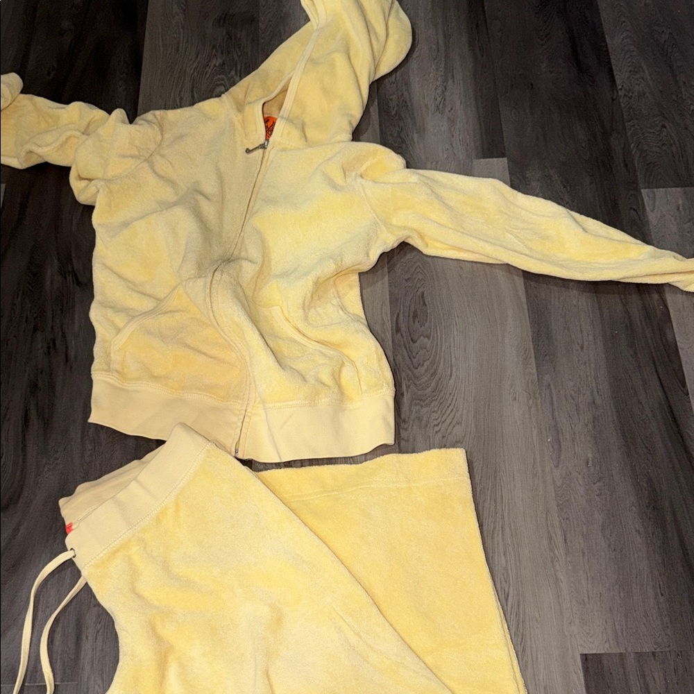 Juicy Couture Pale Yellow Top with Pink Label
